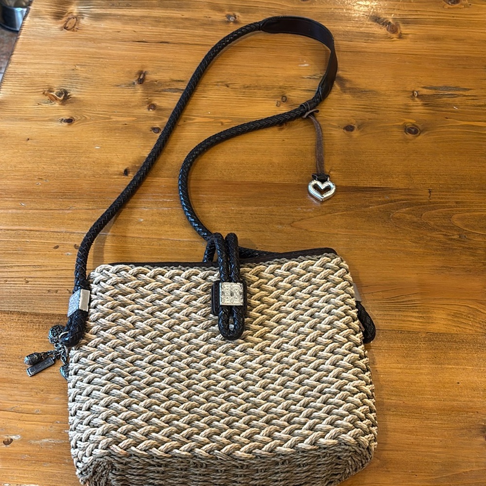 Brighton straw crossbody bag